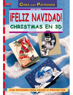 Serie papel nº 28 feliz navidad cristmas en 3d
